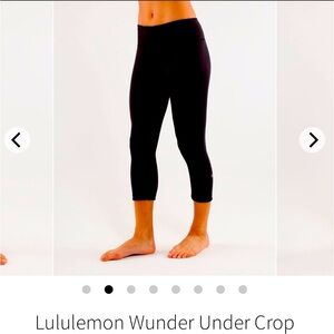 Lululemon Wunder Under Crop 21” Charcoal Grey Size 12